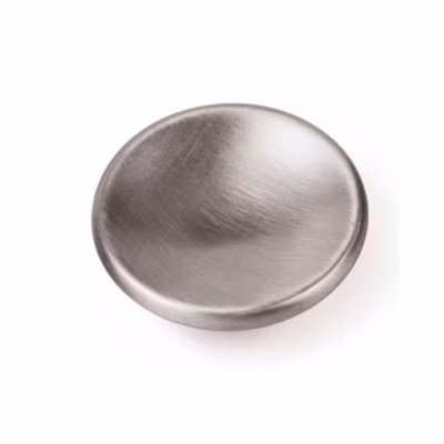 Bouton de meuble zamac diamètre 40 mm acier satiné lot de 24 piéces