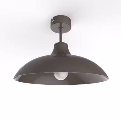 LUMICOM – PARIGINA Plafonnier, 1X E27, max 42W, métal, gris , D.30cm
