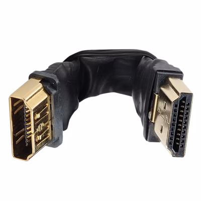 Adaptateur HDMI A FLEXIBLE M/F – OR – 0m10