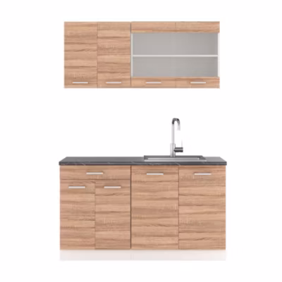 Vicco Cuisine Sonoma/blanc 140cm , PT Anthracite