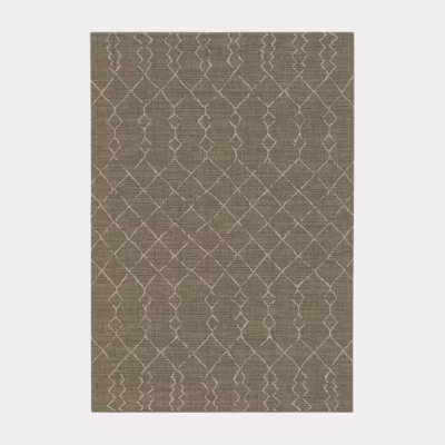 Tapis de terrasse – Scandinave – Marron foncé – 160 x 230 cm