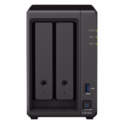 Enregistreur Vidéo Réseau Synology DVA1622 2 baies 6 Go RAM Noir
