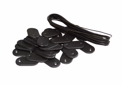 Kit de fixation Brise-vue – Lot de 10 kits (26 pastilles + 4m de fil par kit) Gris foncé Lot de 10 kits
