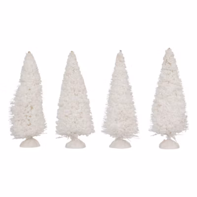 Lot de 4 accessoires village sapin assorti – feeric lights & christmas