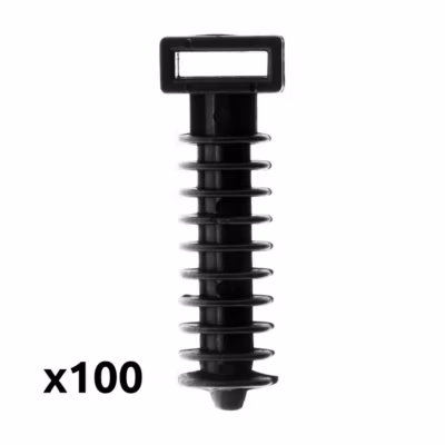 Lot de 100 embases Noires pour chevilles – Zenitech