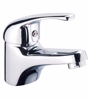 Robinet salle de bain mitigeur de lavabo bas chromé anticalcaire vidage inclus