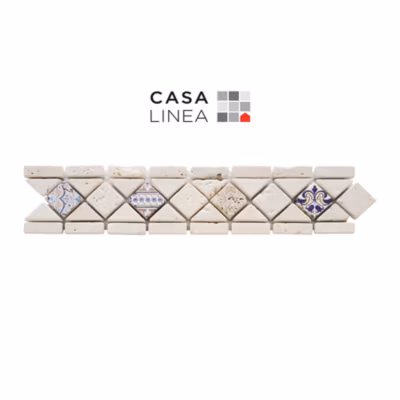 LISTEL RENAISSANCE DIAGONAL DECOR COLOR 1 PIÈCE 6.5 X 32 CM CASA LINEA