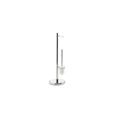 Porte-Serviettes Sur Pied Pour Salle De Bain Avec Porte-Rouleau Et Porte-Brosse Wc Chromé – Tracy