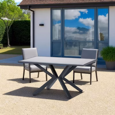 Table de jardin design en aluminium 155 cm LOS