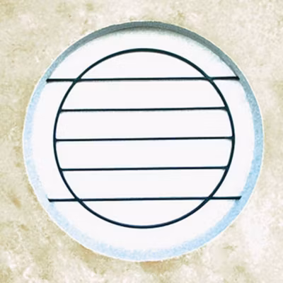 Grille de Defense Lagune diametre 70 cm pour Fenetre ronde (côte tableau)
