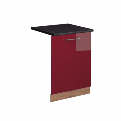 Vicco Façade de lave-vaisselle Rouge bordeaux Haute brillance 60cm , PT Anthracite