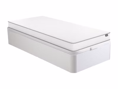 Ensemble 90 x 190 cm sommier coffre blanc + matelas mousse ép.12cm – ASTYANAX II de YSMÉE