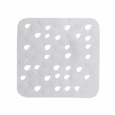 Tapis Fond de douche PVC DROPS 54x54cm Gris Spirella