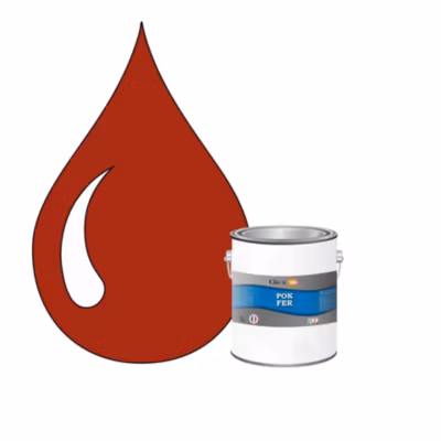 Peinture fer antirouille – Laque extérieure Semi-Brillante POK FER – 1L – RAL 3013 – Rouge Tomate