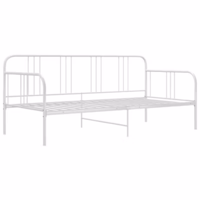 Cadre de canapé-lit, Canapé convertible sans matelas blanc métal 90×200 cm
