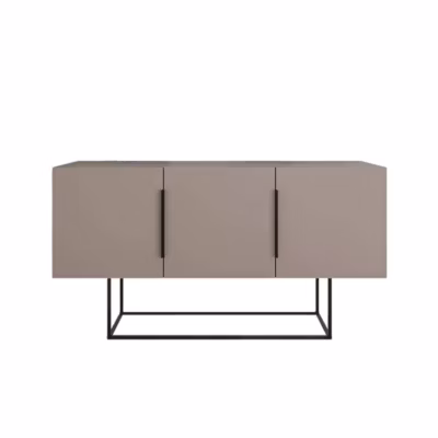 Buffet 3 portes et pieds en métal Titan – L150 cm