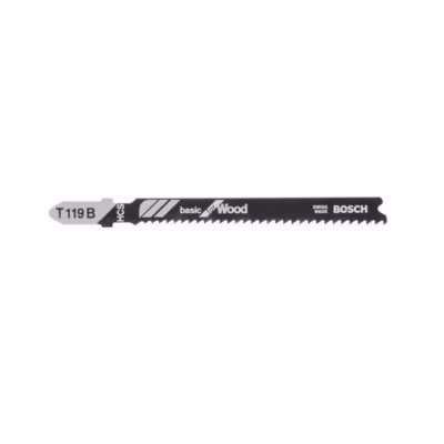 5 lames pour scie sauteuse Basic for Wood T119B – BOSCH – 2608630037