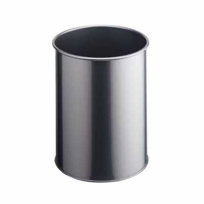 Corbeille à papier élégante et solide Professionnelle 15 litres – Argent