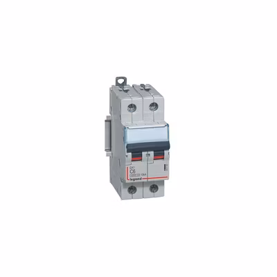 407780 Disjoncteur Bipolaire 6a – 2p Courbe C – 6/10ka – à Vis – Legrand Dx3