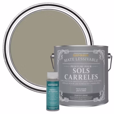 Peinture Marron Lessivable pour Sols Carrelés, Finition Mate – RUST-OLEUM – Racine 2,5L