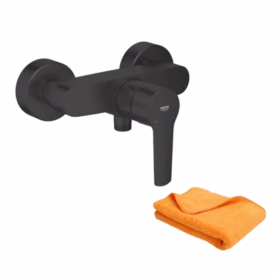 Mitigeur de douche mécanique  GROHE Start noir mat + chiffonnette