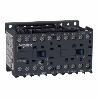 Lc2k0901b7 Schneider – Contacteur Inverseur Tripolaire – 3no – 9a – Bobine 24vca – Vis