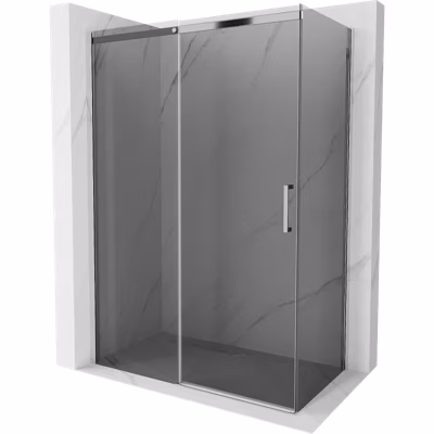 Mexen Omega cabine de douche coulissante 140 x 80 cm, graphite, chrome – 825-140-080-01-40