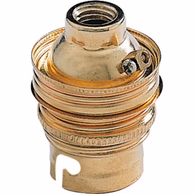 Douille B22 acier laitonné double bague – Lébénoïd