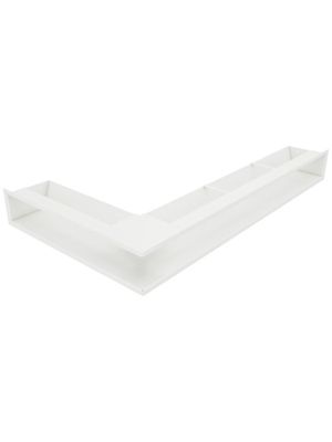 Grille d&rsquo;aération d&rsquo;angle pour cheminée 95x800x450 – Loft Angle droit blanc