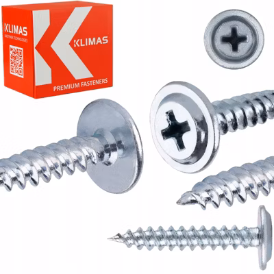 Vis pour tôle Klimas WPC tête bombée zinguées 4,2 x 16 mm 1000 pcs
