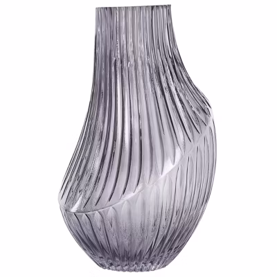 Vase à fleurs MYRSINA Verre 36 cm Gris