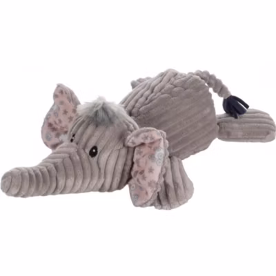 Peluche l&rsquo;éléphant fanto gris 36 cm pour chien