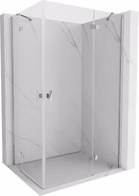 Mexen Mist-H Duo cabine de douche pivotante droite 105 x 110 cm, transparent, chrome – 8A5-105L-110P-01-00