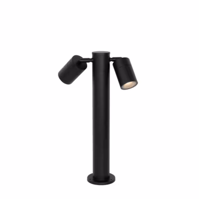 Lampe sur pied extérieur duo – 2 lumière – L 18.7 cm – Noir – Design – Éclairage extérieur