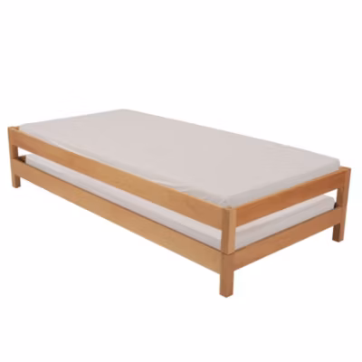 Lit empilable JONAS 90×200 (lot de deux lits)+ 2 sommiers / Hêtre