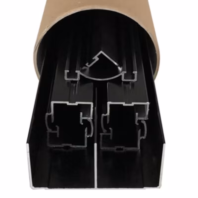 Kit de quincaillerie Styldoor en alu pour placard coulissant H2.5m x L2m, 2 vantaux, finition Noir mat