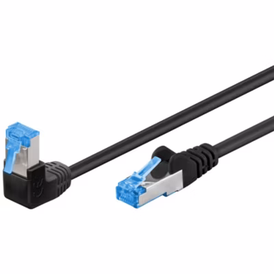 Câble RJ45 Cat6a coudé surblindé 50cm GOOBAY