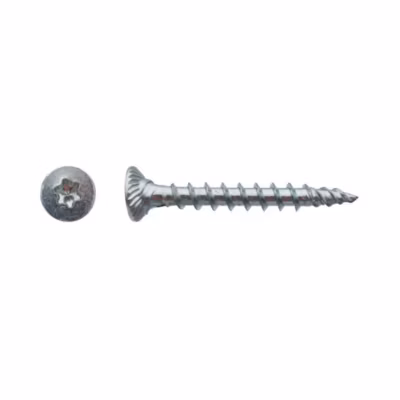 500 Vis Bois TK3 Tête Fraisée Crantée Torx F/Total 3.5 x 45 mm – Zingué blanc – D-Work
