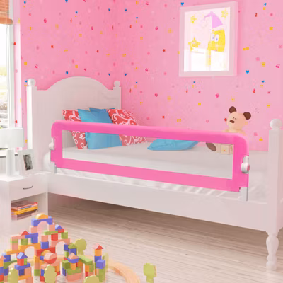 Barrière de lit pour enfants 150×42 cm Rose