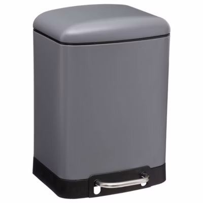 Poubelle à pédale métal 6L Gris anthracite Ariane – 5Five
