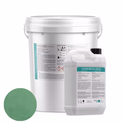 Masters Béton Ciré (sols et murs) – 10m² (20kg + 6L) – Teinte : Sauge