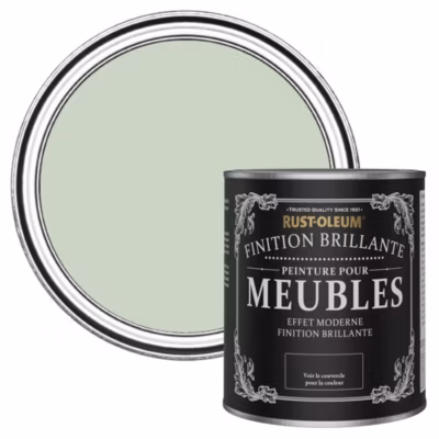 Peinture Verte pour Meubles, Finition Brillante – RUST-OLEUM – Vert Laurier 750ml