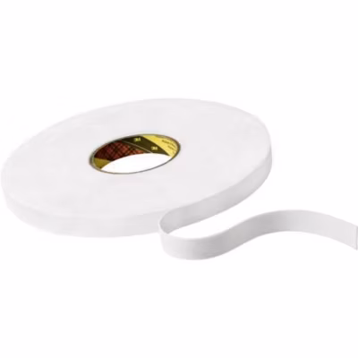Ruban adhésif double-face 3M 9508W12 blanc 66 m x 12 mm, mousse PE 0,8 mm
