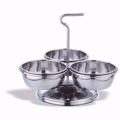 Pots à Sauces ou Snack en Inox 3 Compartiments – Pujadas