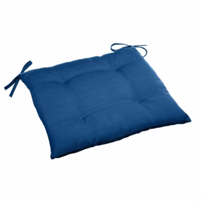 Galette de chaise 4 points Korai Bleu indigo – Hespéride