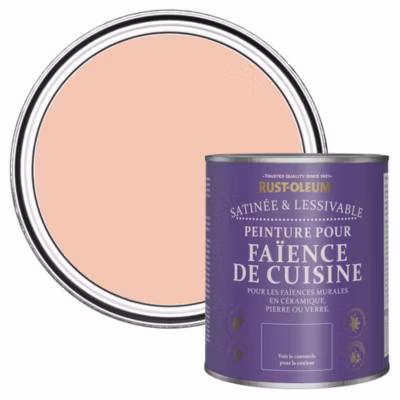 Peinture Rose pour Faïence de Cuisine, Satin – RUST-OLEUM – Corail 750ml