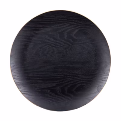 Assiette de présentation bois noir 34 cm