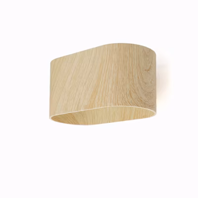 Applique murale intérieure en métal effet bois avec éclairage haut et bas douille G9 ampoule non incluse