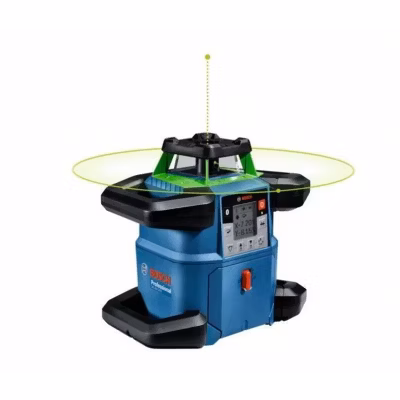 Laser rotatif GRL 650 CHVG Professional, Bluetooth, laser vert, IP68, Dual Power, Bosch