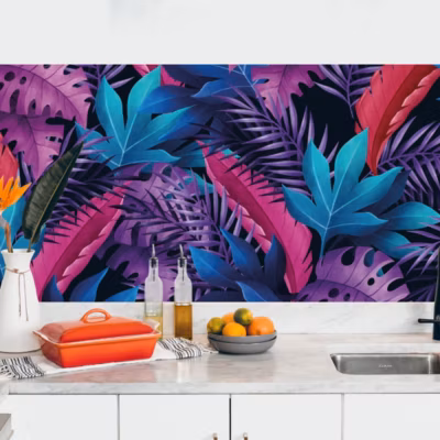 Crédence adhésive décoration jungle 60×400 cm